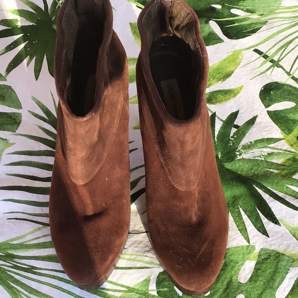 Brown Suede Madden Booties - Picture 2 of 4